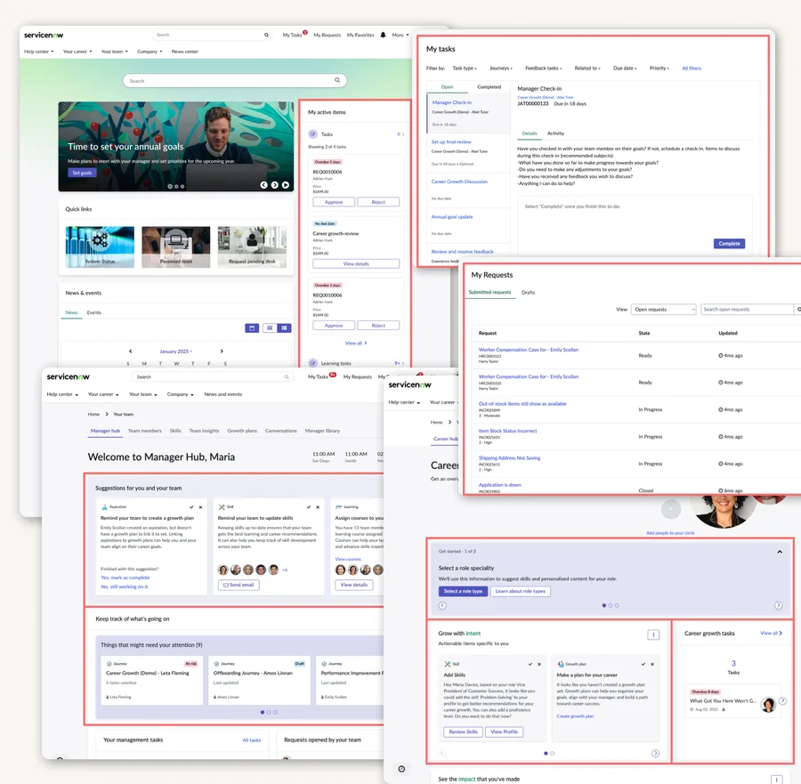 Employee Center Pro — old Tasks and Requests / My Active Items view